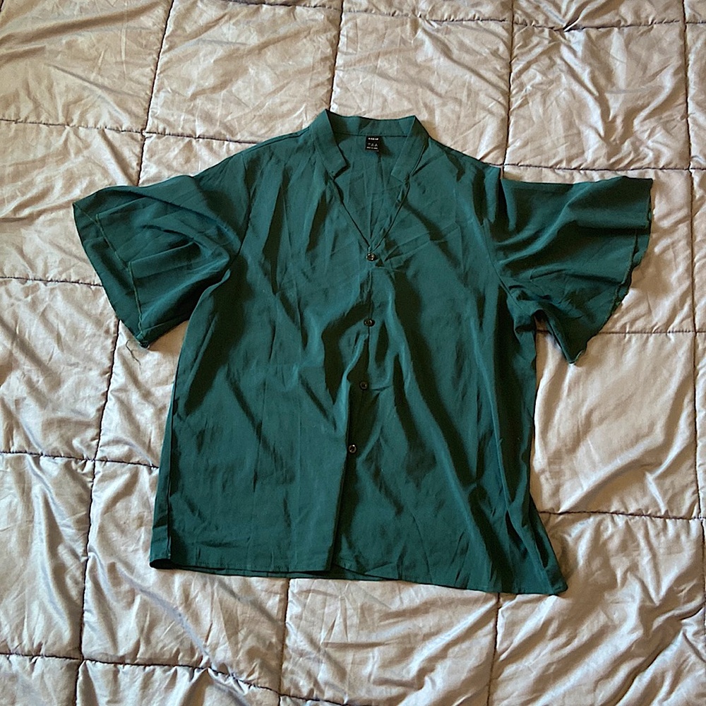 SHEIN Dark Green Blouse in women’s.